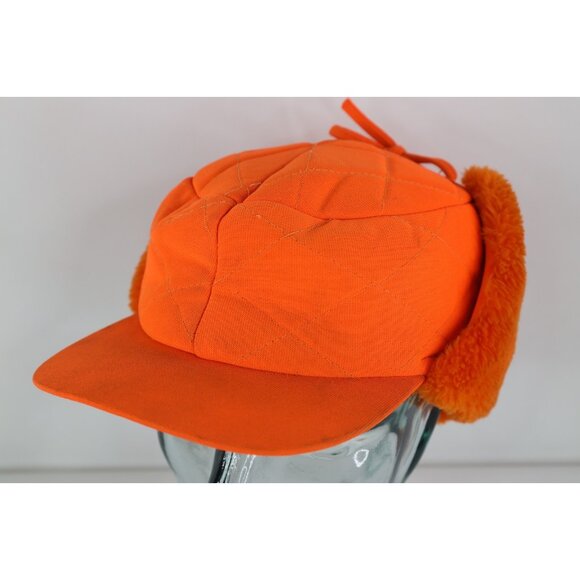 Vintage Other - Vtg 70s 80s Streetwear Distressed Quilted Ear Flap Trappers Hunter Hat Medium